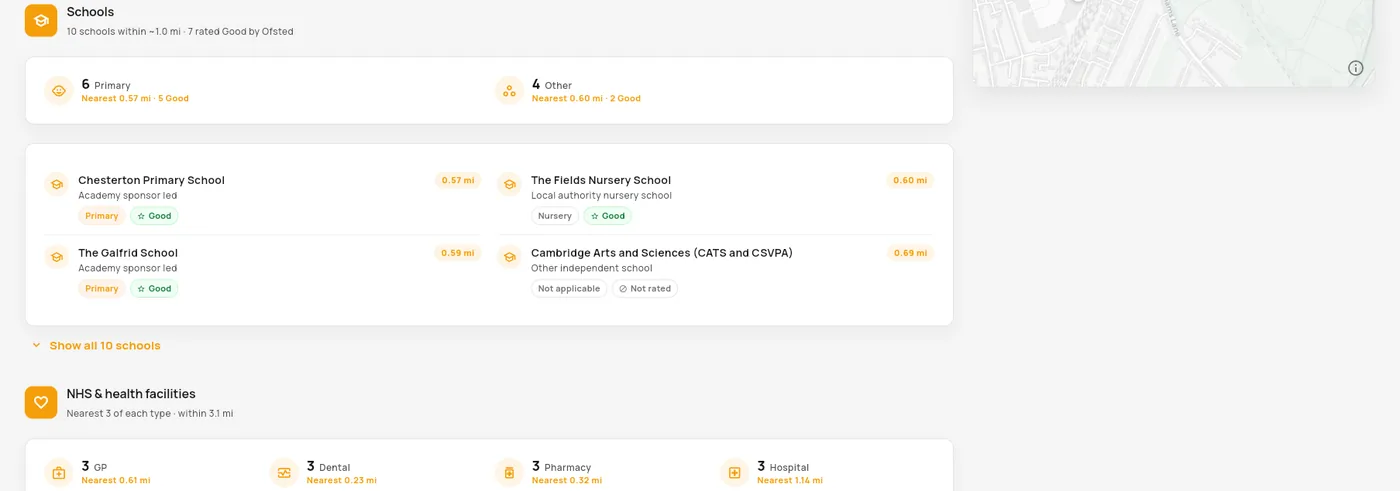 One scrollable report — AreaSense app screenshot